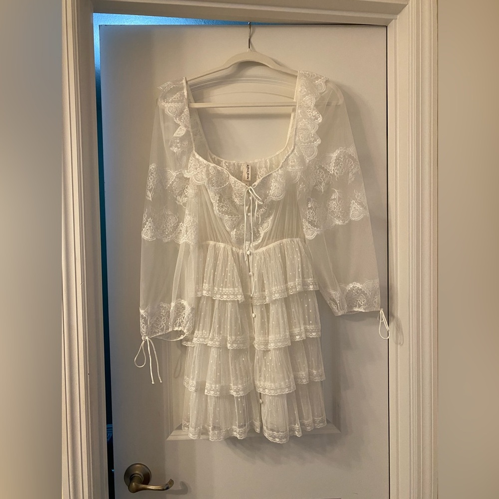 Sheer lace nightgown